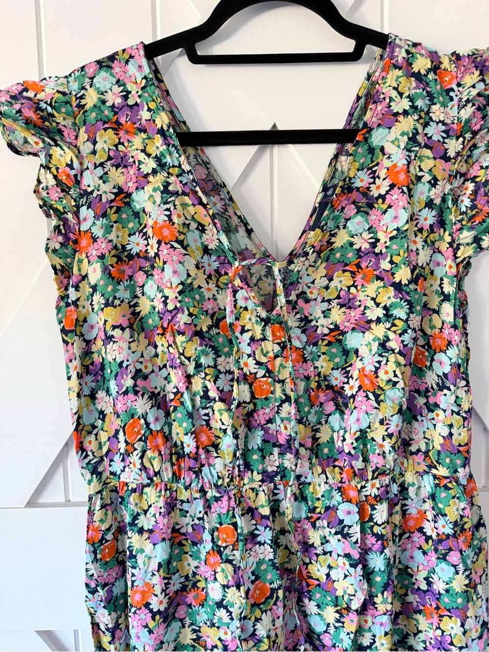 GAP Floral Ruffle Midi Dress in Multicolor - Picture 5 of 11